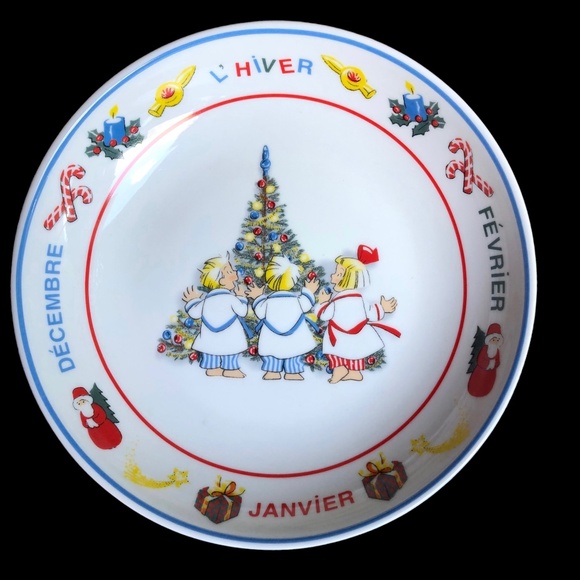 Guy Degrenne The Triplets Winter Porcelain Bowl Children - Picture 6 of 7